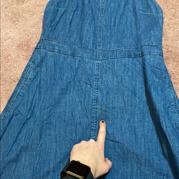 Zara Basic Denim Halter BacklessDress (S) - Picture 3 of 8